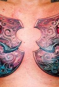 man's chest cool classic armor tattoo pattern