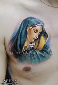 tattoo figure recommended a chest color Maria tattoo work