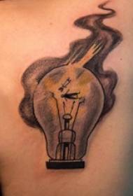 Back Shoulder Tattoo Boys Shoulder Colored light bulb tattoo picture