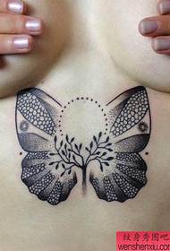 chest Here's a personalized butterfly tattoo pattern