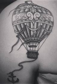globo de aire caliente en el hombro pica diseños de tatuajes europeos y americanos