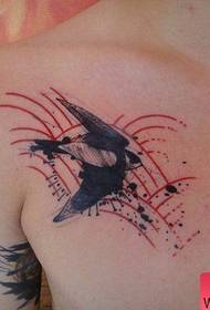 thorax special style swallow tattoo pattern
