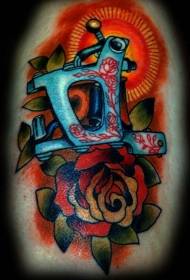 váll ősi színű pad rózsa tetoválás képpel