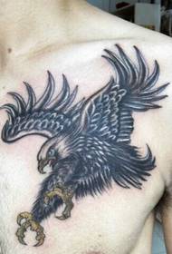 super handsome Chest eagle tattoo