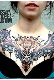 recommend a domineering chest tattoo pattern