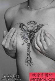 tattoo figure recommended a woman chest butterfly tattoo works