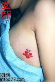 beauty side chest plum tattoo pattern