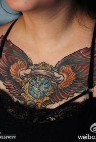 big v wings wings chest time tattoo pattern