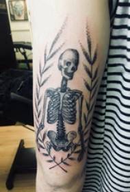 skull boy tattoo boy's arm on plant and skull tattoo picture