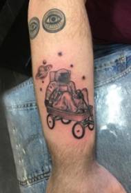 Astronaut tattoo pattern The astronaut tattoo picture of the boy in the push cart