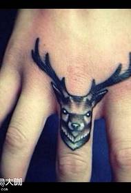 Finger deer tattoo pattern
