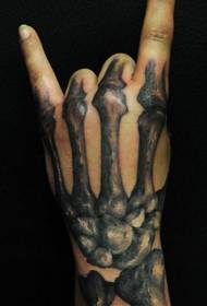 Immagine spaventosa del materiale illustrativo del modello del tatuaggio dell'osso della mano