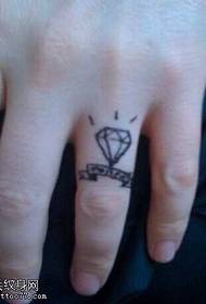Finger fresh diamond tattoo pattern