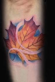 Maple Leaf Tattoo Illustration Autumn Maple Leaf Tattoo Pattern