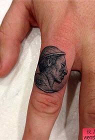 Patrón de tatuaxe da personalidade dos dedos