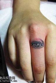 Patrón de tatuaxe de ollos de dedo