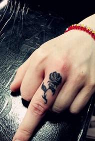 Small and cute finger totem tattoo