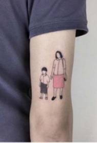 Фото рака на момче од тетоважа на обоена слика за тетоважа