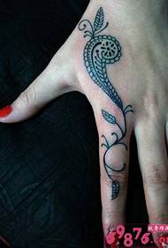 Personality creative design finger tattoo