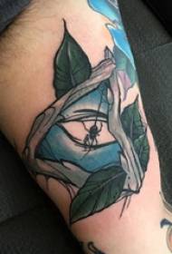 Tattoo branches boy's arm on painted branches and geometric tattoo pictures