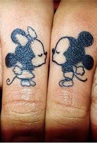 Thumb cute mickey mouse tattoo