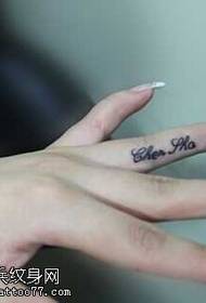 Палець англійська татуювання візерунок