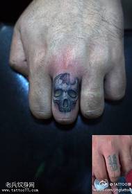 Small and handsome skull tattoo pattern
