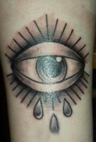 Eye tattoo girl tearing eyes tattoo picture on arm