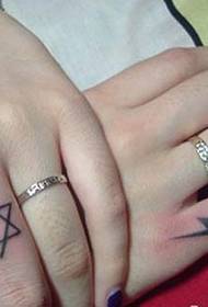 Finger couple tattoo pattern