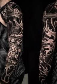 Flower Arm Man Men's Handsome 9 Group Big Black Arm Tattoo Pattern