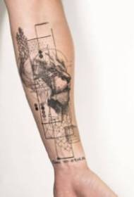 Arm line tattoo 18 კომპლექტი შემოქმედებითი იარაღი და სხვა ნაწილები ხაზის ტატულის სურათები