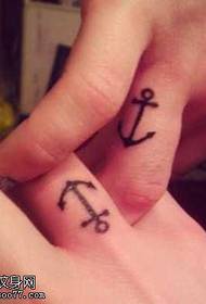Finger anker tatoveringsmønster