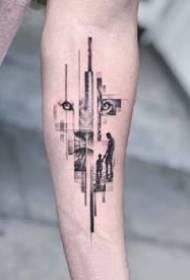 Designed dot tattoo image on the arm