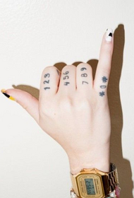 Kreatiewe vinger digitale tatoeëring patroon