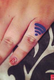 Wi fi cell phone signal sign tattoo pattern