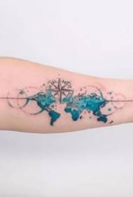 Small arm color tattoo - a set of colored small fresh tattoo patterns on the small arm