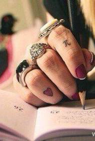 a finger love letter tattoo pattern