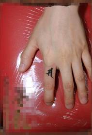Mysterious and small finger Sanskrit tattoo