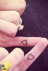 Finger love tattoo pattern