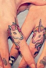 Coppia tatuaggio unicorno