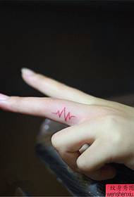 Manifestazione di tatuaggi, cunsigliate un mudellu di tatuaggi di ECG di dito