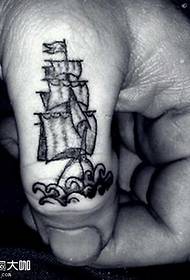 Finger boat tattoo pattern