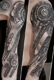 A few realistic realistic 3D robotic arm tattoo designs