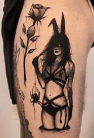 暗黑纹身图案--16张暗黑风格的手臂和腿部的纹身图案