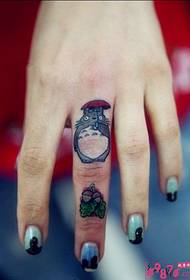 Finger cute tortoise tattoo picture