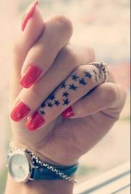 Girl finger beautiful beautiful star tattoo picture
