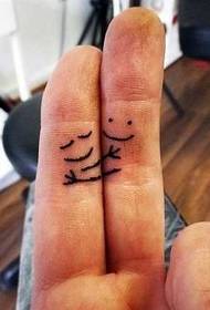 Very cute little tattoo pattern with fingers