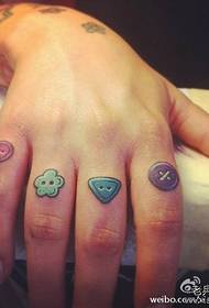 Prst klasični uzorak za tetovažu malih gumba