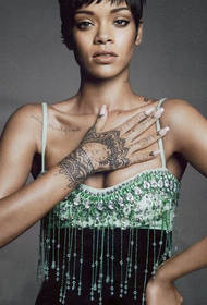 Tattoo on the star Rihanna