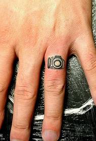 Padrão de tatuagem linda câmera de dedo
